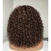 Brown Wigs for Women Afro Curly Wigs with Bangs for Black Women Kinky Curly Wig for Daily Wear (Color : Brown)