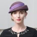 Women's Wedding Hats Elegant Wool Bucket Hats with Satin Bowknot Fedora Vintage for Tea Party Ladies Day Headpiece Headwear