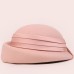 Women's Wedding Hats Elegant Wool Bucket Hats with Satin Bowknot Fedora Vintage for Tea Party Ladies Day Headpiece Headwear