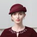 Women's Wedding Hats Elegant Wool Bucket Hats with Satin Bowknot Fedora Vintage for Tea Party Ladies Day Headpiece Headwear