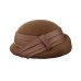 Women's Wedding Hats Elegant Wool Bucket Hats with Satin Bowknot Fedora Vintage for Tea Party Ladies Day Headpiece Headwear