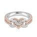 Ring Party Classic Rose Gold Black Chrome Precious Stylish Simple 1PC Zircon