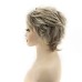 Short Blonde Pixie Cut Wigs for White Women Dark Brown Ombre Blonde Synthetic Hair Wigs Natural Looking Wig