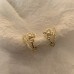 Women's Zircon Stud Earrings Fine Jewelry Classic Precious Flower Shape Cute Stylish Earrings Jewelry Gold For Gift Festival 1 Pair