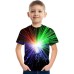 Kids Boys' T shirt Tee Short Sleeve Graphic Optical Illusion Color Block Rainbow Children Tops Summer Active Streetwear Sports 3-12 Years