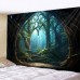 Window View Forest Hanging Tapestry Wall Art Large Tapestry Mural Decor Photograph Backdrop Blanket Curtain Home Bedroom Living Room Decoration