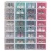 Transparent Shoe Box Shoes Organizers Plastic Thickened Foldable Dustproof Storage Box Stackable Combined Shoe Cabinet