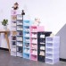 Transparent Shoe Box Shoes Organizers Plastic Thickened Foldable Dustproof Storage Box Stackable Combined Shoe Cabinet