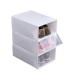 Transparent Shoe Box Shoes Organizers Plastic Thickened Foldable Dustproof Storage Box Stackable Combined Shoe Cabinet