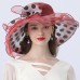 Hats Headwear Tulle Organza Bucket Hat Straw Hat Sun Hat Wedding Outdoor Melbourne Cup Fashion Vintage Style With Bowknot Flower Headpiece Headwear