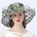 Hats Headwear Tulle Organza Bucket Hat Straw Hat Sun Hat Wedding Outdoor Melbourne Cup Fashion Vintage Style With Bowknot Flower Headpiece Headwear