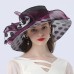 Hats Headwear Tulle Organza Bucket Hat Straw Hat Sun Hat Wedding Outdoor Melbourne Cup Fashion Vintage Style With Bowknot Flower Headpiece Headwear