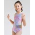 Kids Girls' One Piece Swimwear Outdoor Print Active Print Bathing Suits 3-13 Years Spring Purple