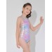 Kids Girls' One Piece Swimwear Outdoor Print Active Print Bathing Suits 3-13 Years Spring Purple