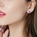 Women's Clear Blue Synthetic Diamond Stud Earrings Fine Jewelry Retro Precious Stylish Simple S925 Sterling Silver Earrings Jewelry Royal Blue For Party Engagement 1 Pair