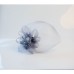 White Wedding Fascinator Tulle Beaded Organza Fascinators Hats Headwear Clip Vintage Elegant withFeathers Fur Flower 1 Piece Kentucky Derby Horse Race Tea Party Ladies Day Headpiece