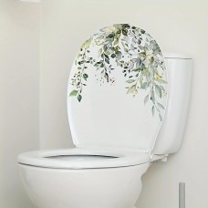 New Green Plant Toilet Wall Sticker Toilet Decoration Self-Adhesive Wall Sticker