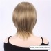 Short Straight Bob Wigs Brown To White Ombre Wig Shoulder Length Synthetic Hair Replacement Wigs For Women Christmas Party Wigs