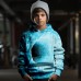 Kids Boys Hoodie Long Sleeve 3D Print Graphic Green Blue Gray Children Tops Spring Fall Cool Daily 3-12 Years