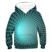 Kids Boys Hoodie Long Sleeve 3D Print Graphic Green Blue Gray Children Tops Spring Fall Cool Daily 3-12 Years