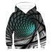 Kids Boys Hoodie Long Sleeve 3D Print Graphic Green Blue Gray Children Tops Spring Fall Cool Daily 3-12 Years