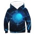 Kids Boys Hoodie Long Sleeve 3D Print Graphic Green Blue Gray Children Tops Spring Fall Cool Daily 3-12 Years