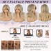 Golden Blonde Wig Strawberry Blonde Wig with Bangs Long Haired Wig for Women Curtain Bangs Synthetic Layered Wig Long Wavy Medium Brown Wig Light Ombre Real Hair Wig for Daily Party Use