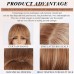 Golden Blonde Wig Strawberry Blonde Wig with Bangs Long Haired Wig for Women Curtain Bangs Synthetic Layered Wig Long Wavy Medium Brown Wig Light Ombre Real Hair Wig for Daily Party Use