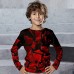 Boys 3D Geometric Tee Shirt Long Sleeve 3D Print Spring Fall Sports Fashion Streetwear Polyester Kids 3-12 Years Crew Neck Outdoor Casual Daily Regular Fit