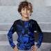 Boys 3D Geometric Tee Shirt Long Sleeve 3D Print Spring Fall Sports Fashion Streetwear Polyester Kids 3-12 Years Crew Neck Outdoor Casual Daily Regular Fit