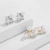 Women's Clear White Fine Jewelry Classic Drop Cute Stylish Earrings Jewelry Silver / Gold For Wedding Party 1 Pair