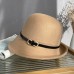 Hats Headwear Polyester Bowler / Cloche Hat Bucket Hat Fedora Hat Casual Holiday Elegant Vintage With Metallic Buckle Pure Color Headpiece Headwear