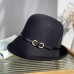 Hats Headwear Polyester Bowler / Cloche Hat Bucket Hat Fedora Hat Casual Holiday Elegant Vintage With Metallic Buckle Pure Color Headpiece Headwear