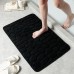 Cobblestone Embossed Bathroom Bath Mat, Memory Foam Pad, Washable Bath Rugs, Rapid Water Absorbent, Non-Slip, Washable, Thick, Soft And Comfortable Carpet For Shower Room