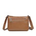 Women's Crossbody Bag PU Leather Daily Zipper Solid Color Black Red Brown