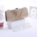 Women's Evening Bag Polyester Wedding Party Glitter Chain Solid Color Glitter Shine Silver Champagne Red