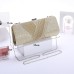 Women's Evening Bag Polyester Wedding Party Glitter Chain Solid Color Glitter Shine Silver Champagne Red