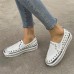 Women's Sneakers Glitter Crystal Sequined Jeweled Platform Sneakers Outdoor Indoor Solid Color Rivet Beading Platform Flat Heel Round Toe Punk Minimalism Leather PU Loafer Black White