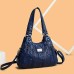 Women's Handbag Crossbody Bag Shoulder Bag Hobo Bag PU Leather Outdoor Daily Holiday Rivet Zipper Large Capacity Waterproof Lightweight Solid Color Black Red Navy Blue