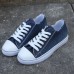 Women's Sneakers Plus Size Canvas Shoes Outdoor Daily Walking Solid Color Flat Heel Round Toe Classic Casual Walking Canvas Lace-up Dark Blue