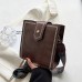 Women's Crossbody Bag Shoulder Bag Bucket Bag PU Leather Outdoor Daily Holiday Buckle Zipper Large Capacity Waterproof Lightweight Solid Color Folk claret Black Brown