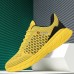 Men's Sneakers Flyknit Shoes Running Walking Sporty Casual Outdoor Daily Knit Tissage Volant Breathable Height Increasing Lace-up Black Yellow Blue Spring Fall