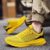 Men's Sneakers Flyknit Shoes Running Walking Sporty Casual Outdoor Daily Knit Tissage Volant Breathable Height Increasing Lace-up Black Yellow Blue Spring Fall