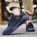 Men's Sneakers Flyknit Shoes Running Walking Sporty Casual Outdoor Daily Knit Tissage Volant Breathable Height Increasing Lace-up Black Yellow Blue Spring Fall