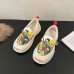 Women's Sneakers Platform Sneakers Daily Cartoon Color Block Flat Heel Round Toe Casual Canvas Loafer Black Yellow Beige