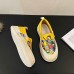 Women's Sneakers Platform Sneakers Daily Cartoon Color Block Flat Heel Round Toe Casual Canvas Loafer Black Yellow Beige