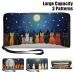 Women's Wallet Coin Purse Credit Card Holder Wallet PU Leather Shopping Daily Holiday Zipper Large Capacity Durable Cat 3D Navy Blue Royal Blue Blue