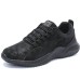 Men's Sneakers Running Walking Casual Athletic PU Shock Absorbing Lace-up Black White Gray Fall