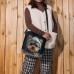 Women's Crossbody Bag Shoulder Bag Fluffy Bag Polyester Shopping Daily Holiday Print Large Capacity Lightweight Durable Dog Wine Blue Green