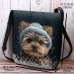 Women's Crossbody Bag Shoulder Bag Fluffy Bag Polyester Shopping Daily Holiday Print Large Capacity Lightweight Durable Dog Wine Blue Green